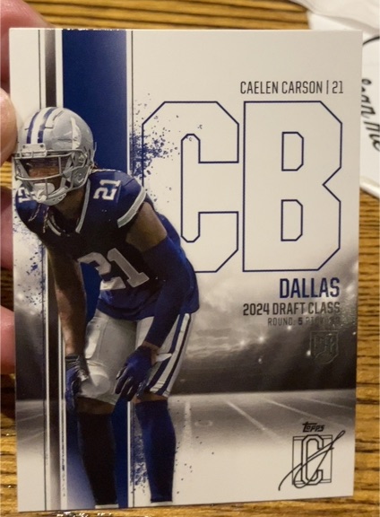 2024 Topps Signature Class #95 Caelen Carson — front