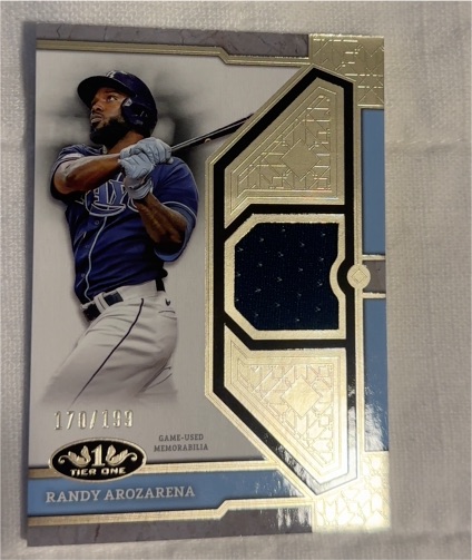 2024 Topps Tier One Tier One Relics #T1R-RA Randy Arozarena — front