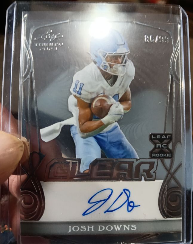 2023 Leaf Trinity Clear Auto #CA-JD1 Josh Downs — front