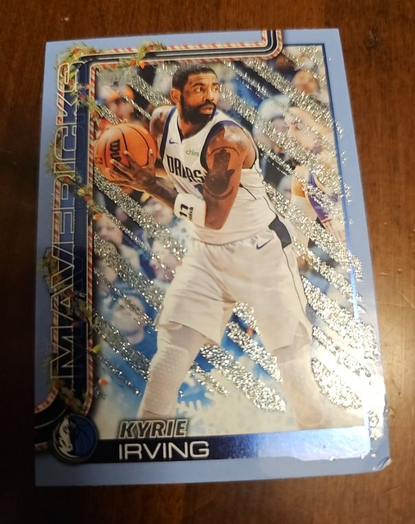 2025-26 Topps Holiday #H135 Kyrie Irving Dallas Mavericks Silver Glitter — front