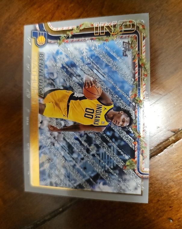 2025-26 Topps Holiday #H39 Bennedict Mathurin Glitter Holiday — front