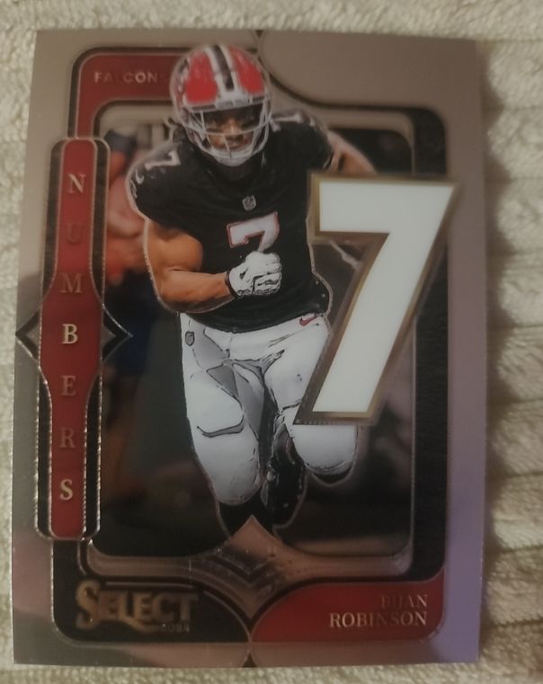 2024 Panini Select Numbers #7 Bijan Robinson — front