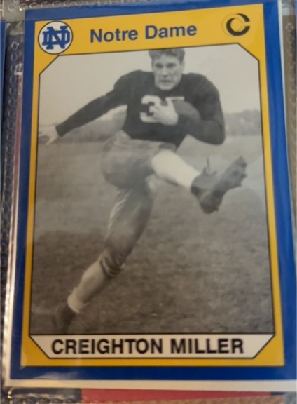 1990 Collegiate Collection Notre Dame #118 Creighton Miller — front