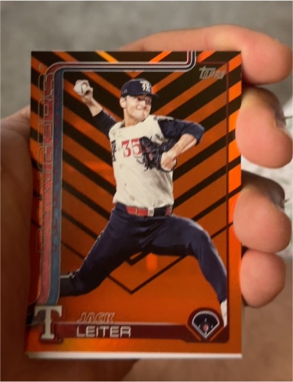 2025 Topps Holiday Jack Leiter — front