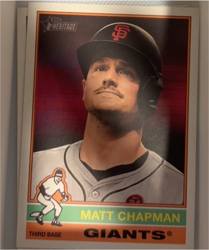 2025 Topps Heritage #214 Matt Chapman — front