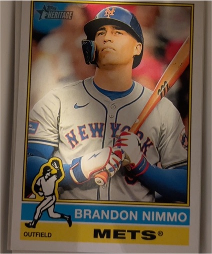 2025 Topps Heritage #37 Brandon Nimmo — front