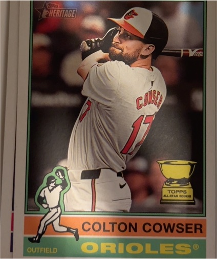 2025 Topps Heritage #245 Colton Cowser — front