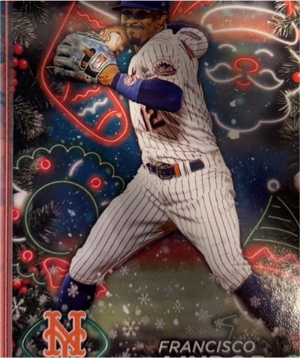 2024 Topps Holiday #H36 Francisco Lindor — front