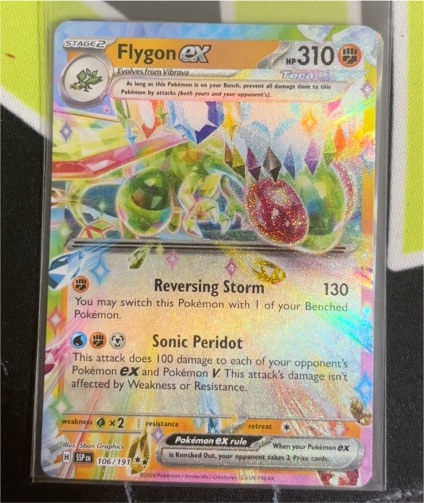 2024 Pokemon SV08: Surging Sparks #106 Flygon ex — front