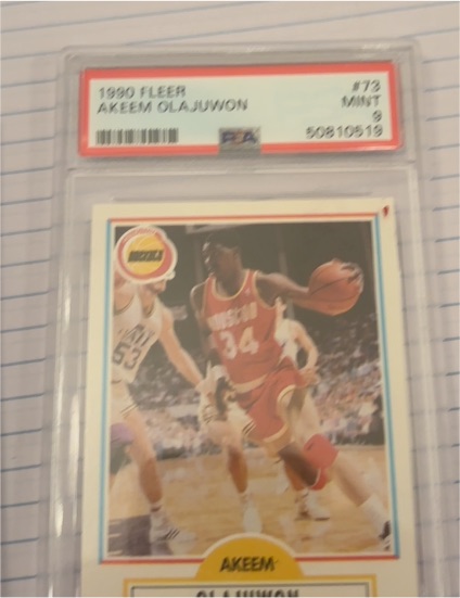1990 Fleer #73 Hakeem Olajuwon — front