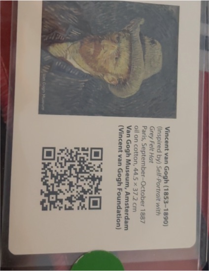 2023 Van Gogh Museum Insert Card Self Portrait with Grey Felt Hat — front