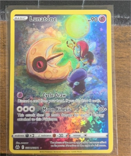2023 Pokemon Crown Zenith #GG11 Lunatone Galarian Gallery — front