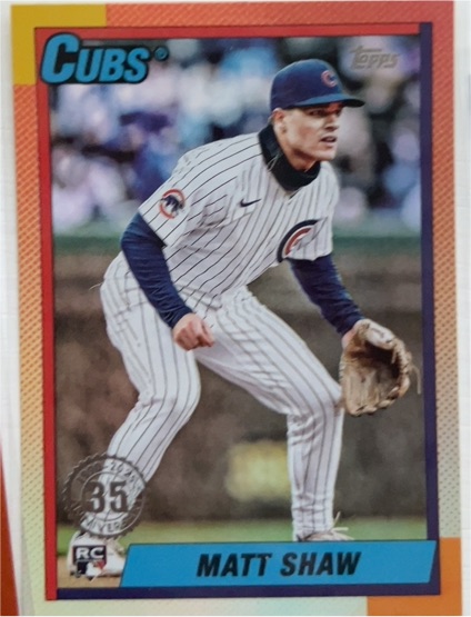 2025 Topps Update #U90-35 Matt Shaw 35th Anniversary Rookie — front