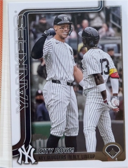 2025 Topps Update #US85 Aaron Judge/Jazz Chisholm Jr. — front