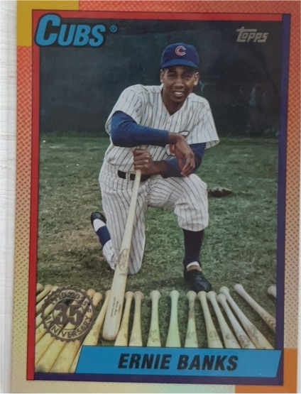 2025 Topps Update 1990 #U90-29 Ernie Banks Chicago Cubs — front
