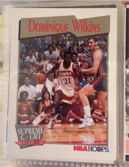 1991-92 NBA Hoops Supreme Court #449 Dominique Wilkins — front