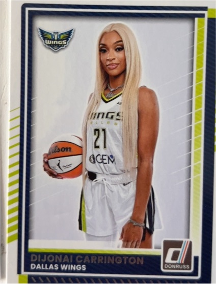 2025 Donruss WNBA #27 DiJonai Carrington — front
