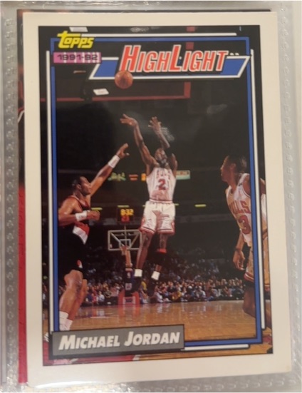 1991-92 Topps #3 Michael Jordan Highlight — front