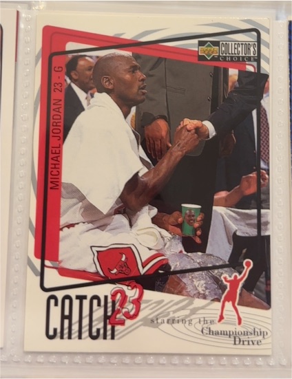 1997-98 Upper Deck Collector's Choice #189 Michael Jordan Catch 23 Championship Drive — front