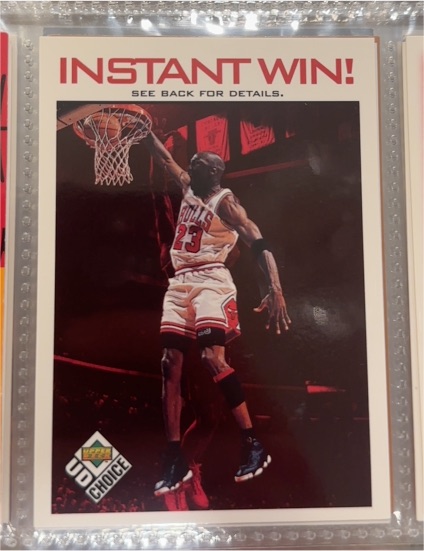 1998-99 Upper Deck UD Choice #IW1 Michael Jordan Instant Win — front