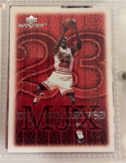 1999-00 Upper Deck MVP #203 Michael Jordan MJ Exclusives — front