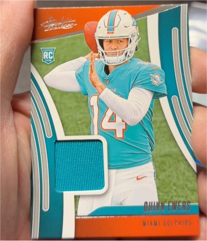 2025 Panini Absolute Absolute Rookie Materials #ARM-QES Quinn Ewers — front