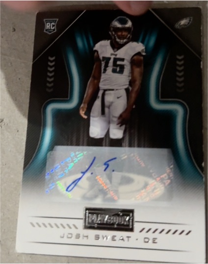 2018 Panini Playbook Rookie Signatures #175 Josh Sweat — front