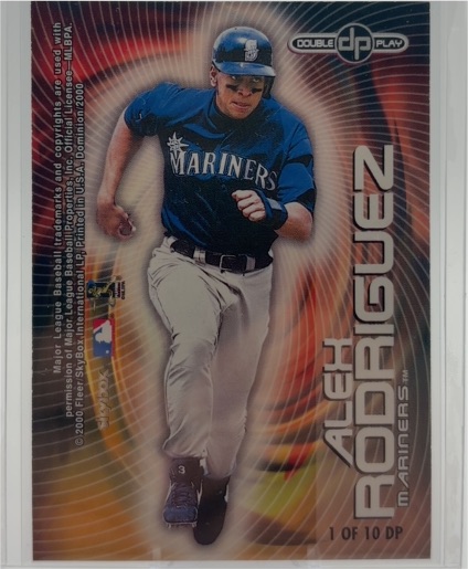 2000 Skybox Dominion Double Play #1 Alex Rodriguez — front