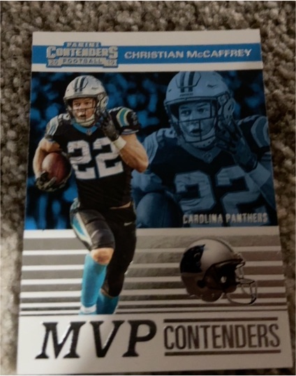 2019 Panini Contenders MVP Contenders #MVP-CM Christian McCaffrey — front
