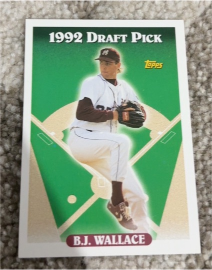 1992 Topps Draft Pick #33 B.J. Wallace — front