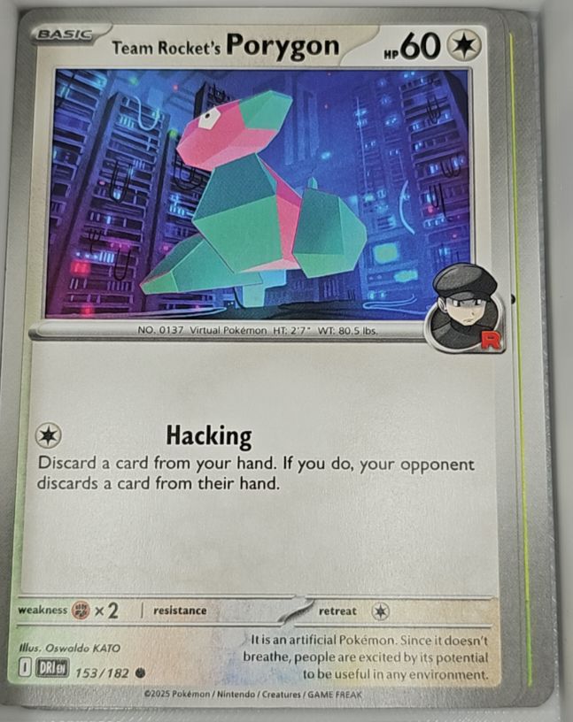 2025 Pokémon Scarlet & Violet Destined Rivals #153 Team Rocket's Porygon — front