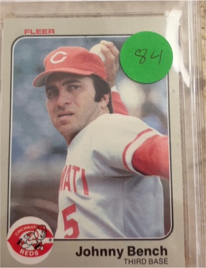 1981 Fleer #84 Johnny Bench — front