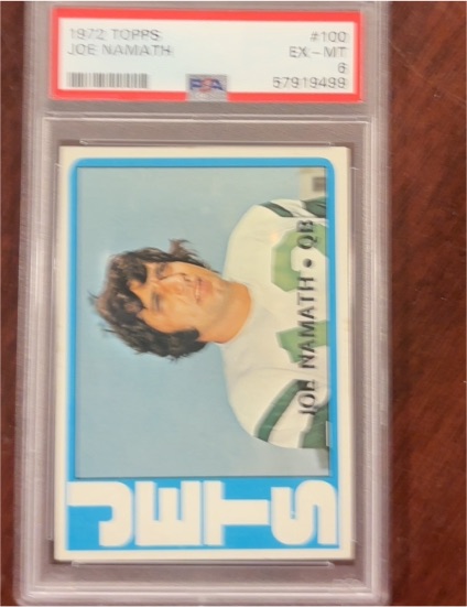 1972 Topps #100 Joe Namath — front