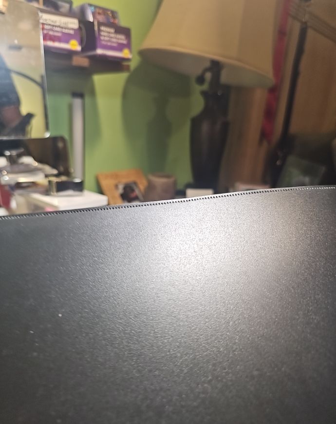 Black Faux Leather Binder or Folder — front