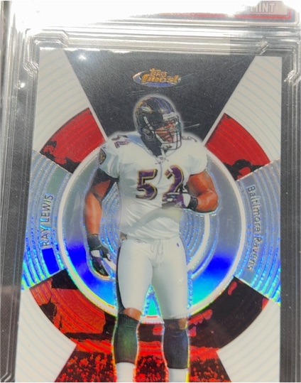 2005 Topps Finest #12 Ray Lewis — front