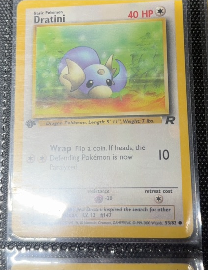2000 Pokémon Team Rocket #53 Dratini — front