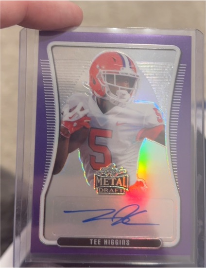 2020 Leaf Metal Draft #BA-TH1 Tee Higgins — front
