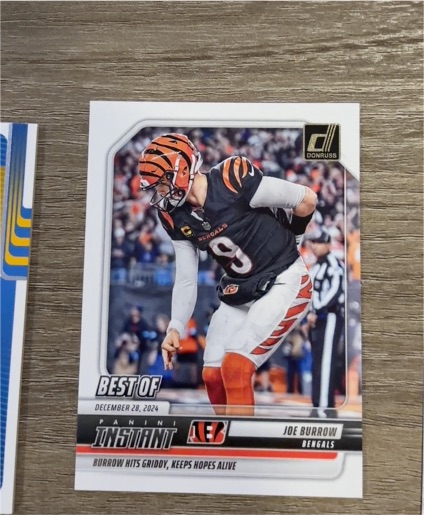 2025 Donruss Best of Instant #INS-JBW Joe Burrow — front