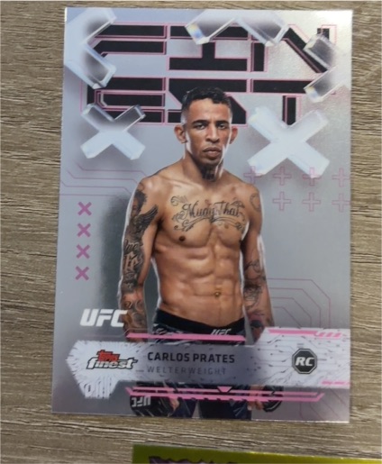 2025 Topps Finest UFC #87 Carlos Prates — front