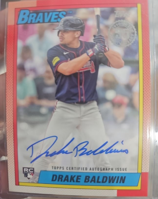 2025 Topps Update 1990 Drake Baldwin RC AUTO #90AU-DB — front