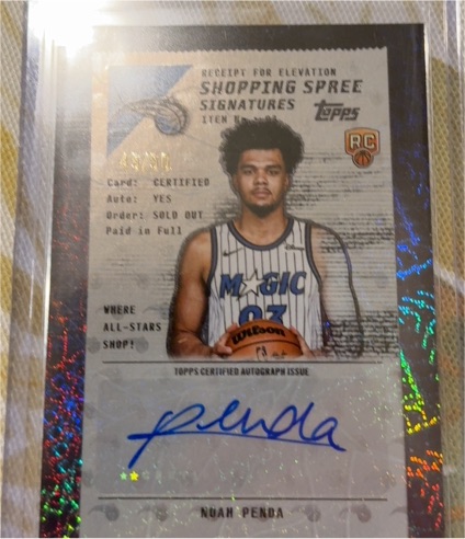 2025 Topps Shopping Spree Signatures #SSA-NP Noah Penda — front