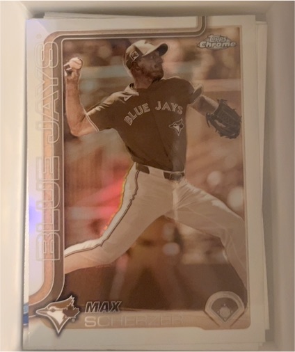 2025 Topps Chrome #260 Max Scherzer Sepia Refractor — front