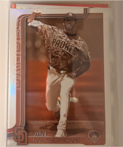 2025 Topps Chrome #55 Joe Musgrove Sepia Refractor — front