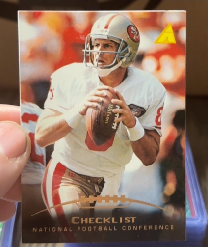 1995 Pinnacle #248 Steve Young NFC Checklist — front