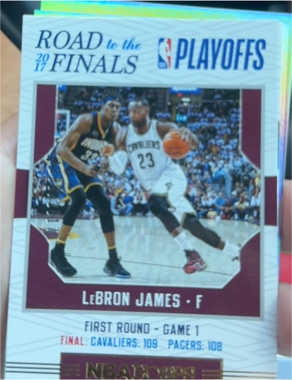 2017-18 Panini Hoops #19 LeBron James Road to the Finals — front