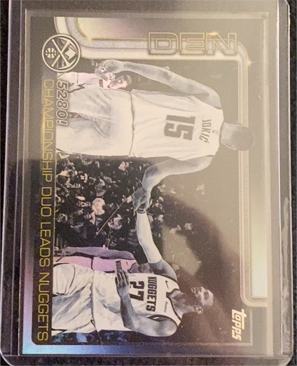 2025-26 Topps #5280 Championship Duo Leads Nuggets Nikola Jokic & Jamal Murray — front