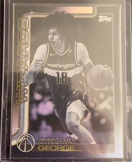 2025-26 Topps #98 Kyshawn George Blackout Washington Wizards — front