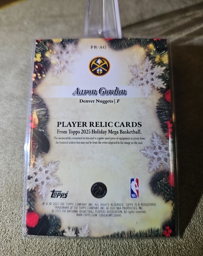 2025 Topps Holiday Mega #PR-AG Aaron Gordon — front