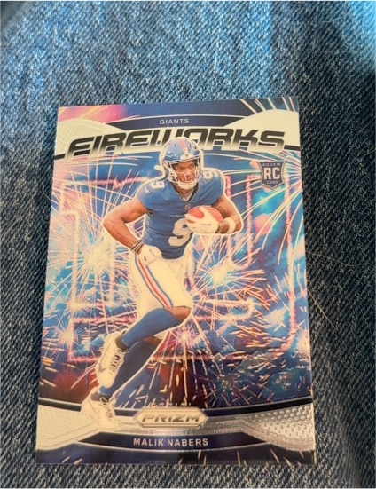 2024 Panini Prizm Fireworks #21 Malik Nabers — front