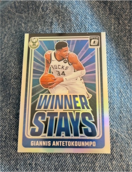 2024-25 Panini Donruss Optic #4 Giannis Antetokounmpo Winner Stays — front